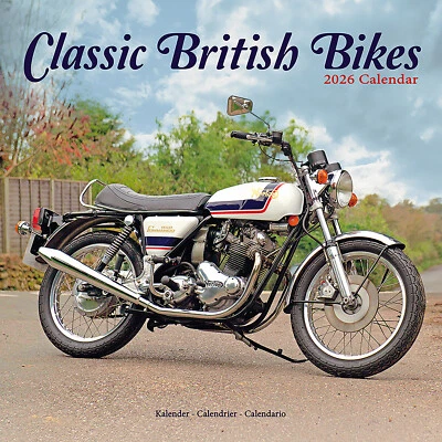 AVONSIDE PUBLISHING LTD Classic British Bikes 2026 Calendar Motorbike Gift Wall 20% OFF MULTI ORDERS