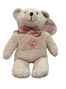 Vintage Avon Breast Cancer Pink Ribbon 7" Plush Bear - Picture 1 of 5