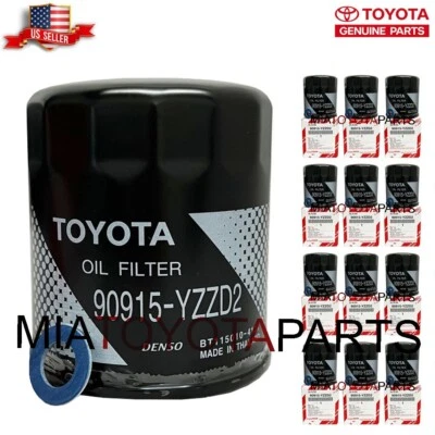 12 Genuine Toyota Lexus IS300 GS300 SC300 OEM Oil Filter w/ Gasket 90915-YZZD2 - Image 1 of 4