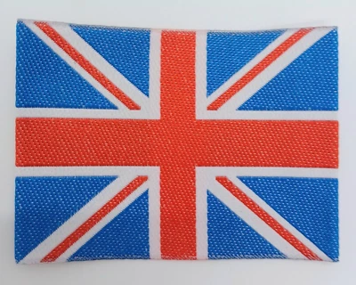 UK GB Union Jack Flag Woven Sew On Cloth Badge  (Pack Of 5 ) - Image 1 of 4