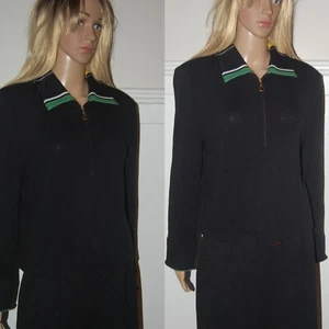  STUNNING ST. JOHN KNIT BLACK SANTANA KNIT JACKET SZ 14  RETAIL $1300 - Picture 1 of 7