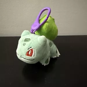 Pokemon 4"" Bulbasaur Bolsa de Peluche Clip Llavero Usado - Imagen 1 de 5