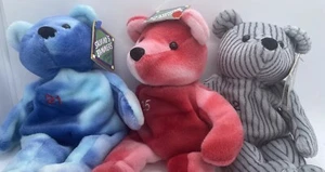 LOT OF 3 SALVINO’S BAMMERS MLB BASEBALL PLUSH BEANIE BABY BEARS - Picture 1 of 8
