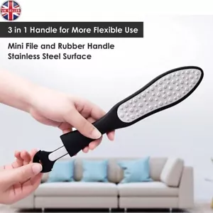 Grattugia scrubber lima piedi 3 in 1 raspa callo tallone rimozione pelle morta pedicure - Foto 1 di 12