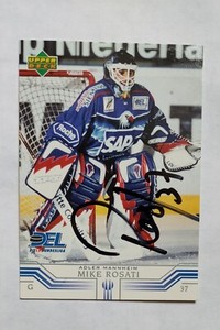 2001-02 Upper Deck German DEL #176 In Person Auto Mike Rosati Adler Mannheim