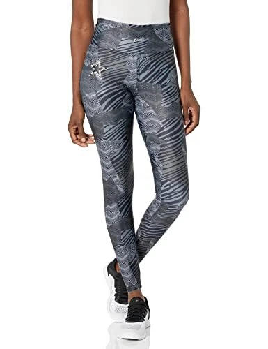 Legging Zubaz para mujer Dallas Cowboys tonal negro retazos cebra Foto 1 de 1