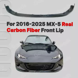 Real Carbon Fiber Front Body Splitter Kit In Car Bumper For Mazda MX-5 Miata 16+ - Picture 1 of 11