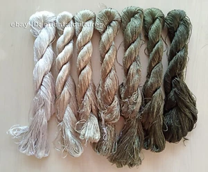7bundles 100%natural mulberry silk,hand-dyed su embroidery silk floss/threads - Picture 1 of 12