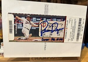 Brian Dozier Career #100 Home Run Ticket Autographed Inscribed Minnesota Twins