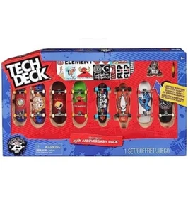 Tech Deck 25th Anniversary Confezione da 8 Fingerboards Figura Esclusiva, da Collezione - Foto 1 di 5