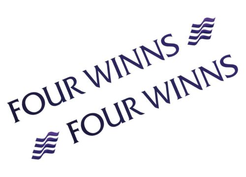 2pcs New Four Winns Boats Vinyl Logo Decal Stickers Boat Outboard Motor