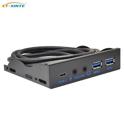 19Pin 5 Port USB HUB Front Panel Combo Halterung USB 3.0 USB2.0 TYP-C Hub Adapter - Bild 1 von 4