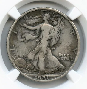 1921-S Walking Liberty Half Dollar, NGC F15, Key Date - Picture 1 of 3