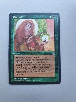 Renewal, MTG Homelands (1995) Common Green Sorcery NM - Image 1 of 2