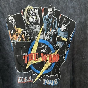 New The Who Mens Size 2XL ss Black Graphic Band T-shirt - Picture 1 of 3