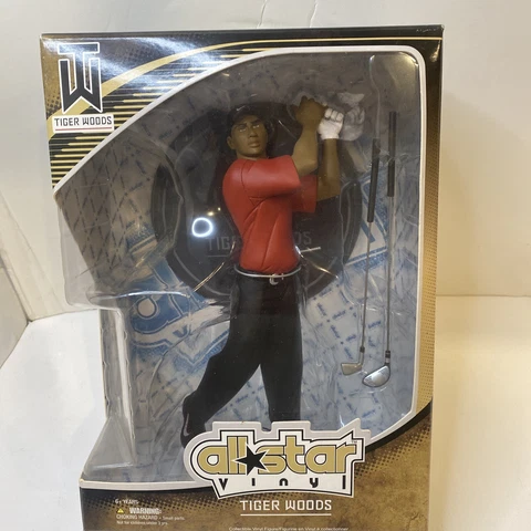 Tiger Woods 2009 Upper Deck All Star Vinyl 10” Display Figure With Trading Card Cover