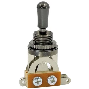 NEW Straight SHORT 3-Way Toggle Switch for Gibson Les Paul Guitar - COSMO BLACK - Picture 1 of 2