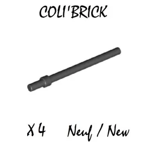 Lego 63965 - 4x Barre Baton / Bar 6 L w. stop Ring - Noir / Black - New Neuf - Bild 1 von 1