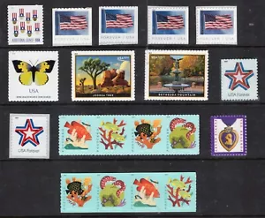 US 2019 COMPLETE NH DEFINITIVE YEAR SET 19 Stamps inc COIL SINGLES -FreeShip USA - Picture 1 of 1