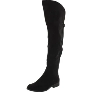 Sun + Stone Womens Allicce Wide Calf Knee-High Boots Black 6 Medium (B,M) - Picture 1 of 4