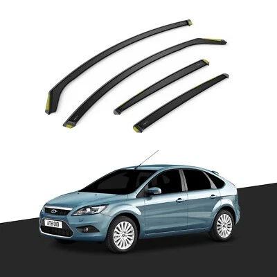 Ford Focus MK2 2004-2011 4/5 Door Saloon/Liftback Wind Deflectors 4pc Tinted - Image 1 of 4