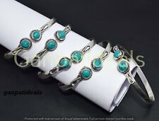 BULK SALE !! Turquoise Gemstone Bangle Wholesale Lots 925 Silver Plated Jewelry