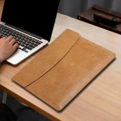 Leather Laptop Sleeve Case Carry Bag 13-16 inch For Macbook Air Pro M4/M3 Lenovo - Image 1 of 4