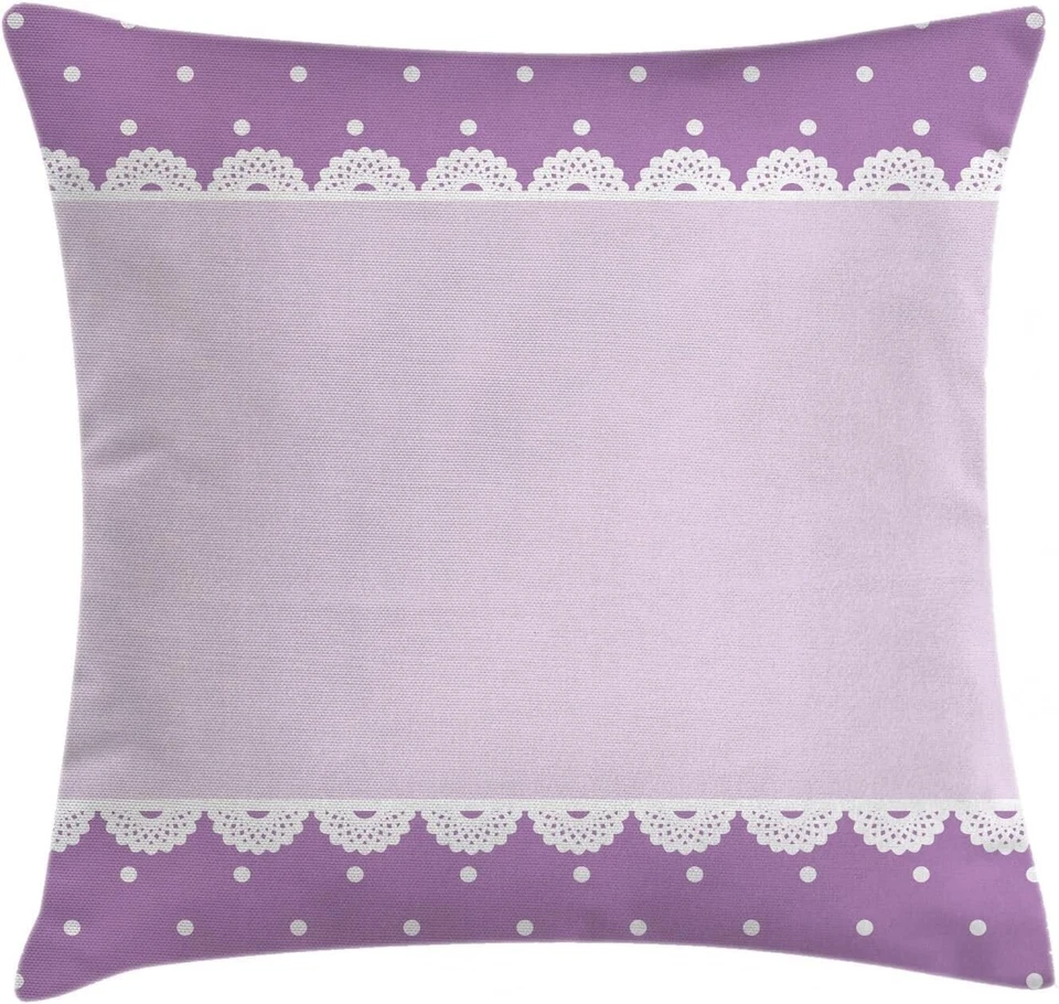 Ambesonne Mauve Throw Pillow Cushion Cover, Old Fashioned Ornate Lace Pattern  - Image 1 of 1