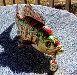 9.5" L . James Mead Special Smoking Rocking Bass 1 Of A Kind. - Picture 1 of 10