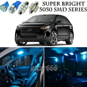 Kit de paquete de bombillas interiores LED azul hielo 8 piezas 8000K para Ford Edge 2011-2014 - Imagen 1 de 8