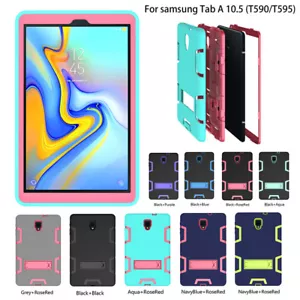 For Samsung Galaxy Tab A 10.5'' T590 T595 Case Rugged Shockproof Anti-Slip Cover - Picture 1 of 63