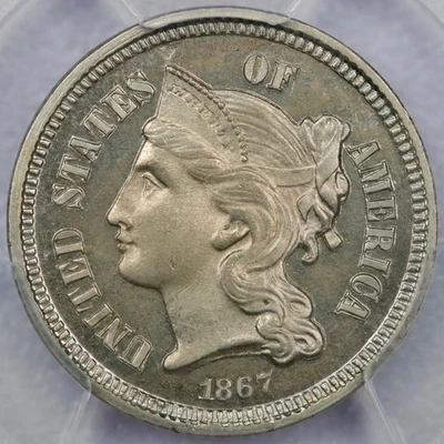 1867 Proof Three Cent Nickel - PCGS PR 66 - Image 1 of 4