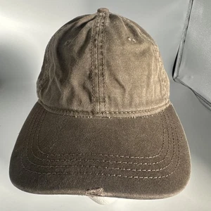 Berretto da baseball marrone tinta unita invecchiato taglia unica regolabile - Foto 1 di 4