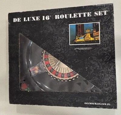 Juego de ruleta vintage de lujo de 16" - Black Jack (21) juego de ruleta de casino Foto 1 de 4