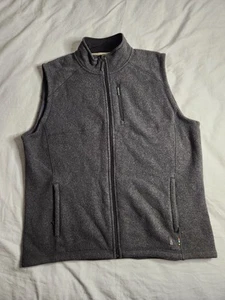 Smartwool Hudson Trail Wool Vest Mens Sz 2XL Charcoal Gray Full Zip Outdoors EUC - Picture 1 of 10
