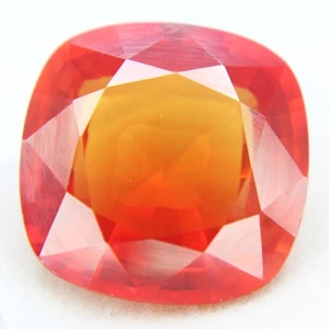 27.40 Ct Orange Spessartite Loose Gemstones Mandarin Natural Garnet Cushion Cut - Picture 1 of 4