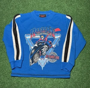 Vintage 90s Robin Boy Wonder Batman DC Comics Boys 4T Crewneck Sweatshirt - Picture 1 of 8