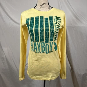 Camicia Playboy Donna Grande Giallo Jazz Festival Y2K Playboy Abbigliamento Coniglietto - Foto 1 di 13