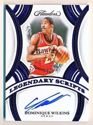 2024-25 Flawless Dominique Wilkins Legendary Scripts Blue Auto #LSC-DWL (3/8) Foto 1 de 2
