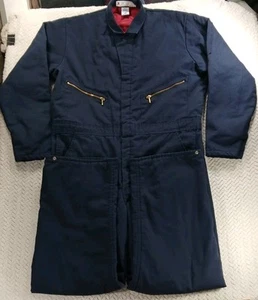 Tuta da lavoro vintage Imagewear cotone tela blu taglia L foderata trapuntata - Foto 1 di 23