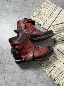 🔥A.S.98 Airsteps Ankle Leather Vintage Western Boots Guidi Kmrii Japanese Vibe - Picture 1 of 14