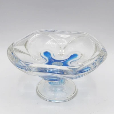 Piatto Di Caramelle In Vetro Blu - Immagine 1 di 4