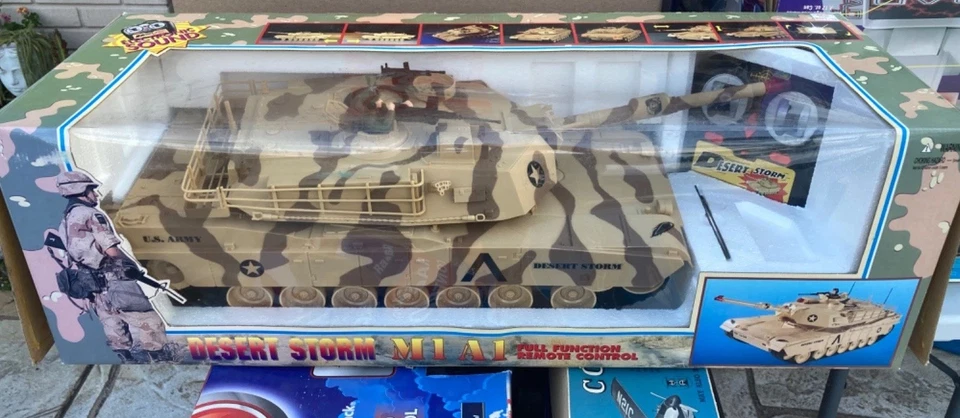 Golden Bright Desert Storm M1A1 RC Tank 1:20 Scale Full Function Remote Control - Image 1 of 4