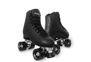 Rollschuhe für Damen mit PU-Leder High-Top zweireihige Rollschuhe, Unisex - Bild 1 von 3