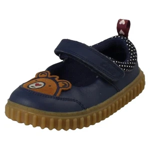 Mädchen Clarks Cove Beam Marine Leder Erste Schuhe - Bild 1 von 9