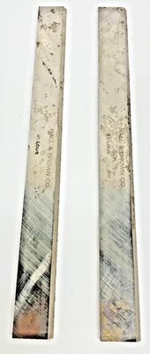 Original Antique Hale and Brown Industrial Jointer Planner Knives Set Of 2 - Image 1 of 3