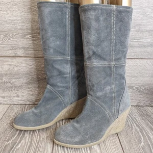 Fly London Suede Grey Boots Womens Size 6 Eu 39 - Picture 1 of 10