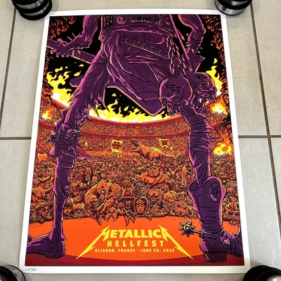 Metallica 2022 Hellfest Clisson France Original Concert Poster Numbered - Bild 1 von 4