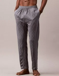 Nuevos pantalones de pijama de salón de níquel con estampado de logotipo de Calvin Klein CK L para hombre - Imagen 1 de 3