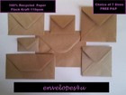Brown Fleck ECO Kraft Envelopes for Greeting Cards FREE P&P UK- RECYCLED 110gsm